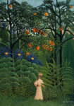 Πινακας σε καμβά HENRI ROUSSEAU - WOMAN WALKING IN AN EXOTIC FOREST