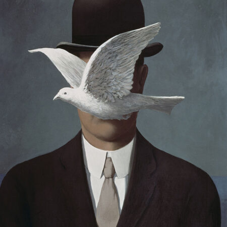 Πινακας σε καμβά MAGRITTE - MAN IN A BOWLER HAT - Magritte Rene Sticky 5