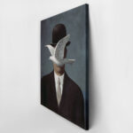 Πινακας σε καμβά MAGRITTE - MAN IN A BOWLER HAT