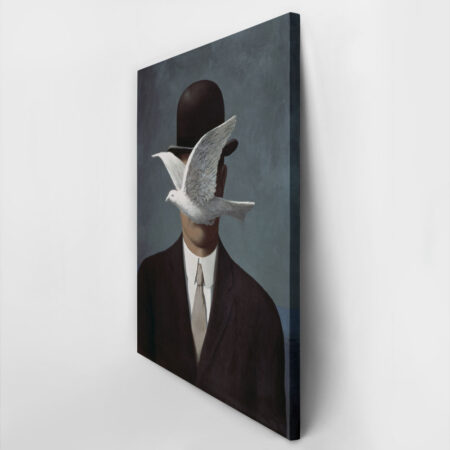 Πινακας σε καμβά MAGRITTE - MAN IN A BOWLER HAT - Magritte Rene Sticky 2