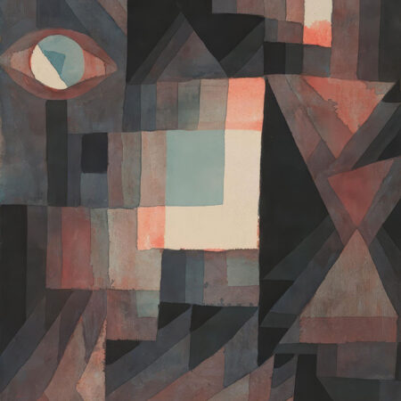 Πινακας σε καμβά PAUL KLEE - ABSTRACT RED AND GREEN GRADATION - Paul Klee Sticky 5
