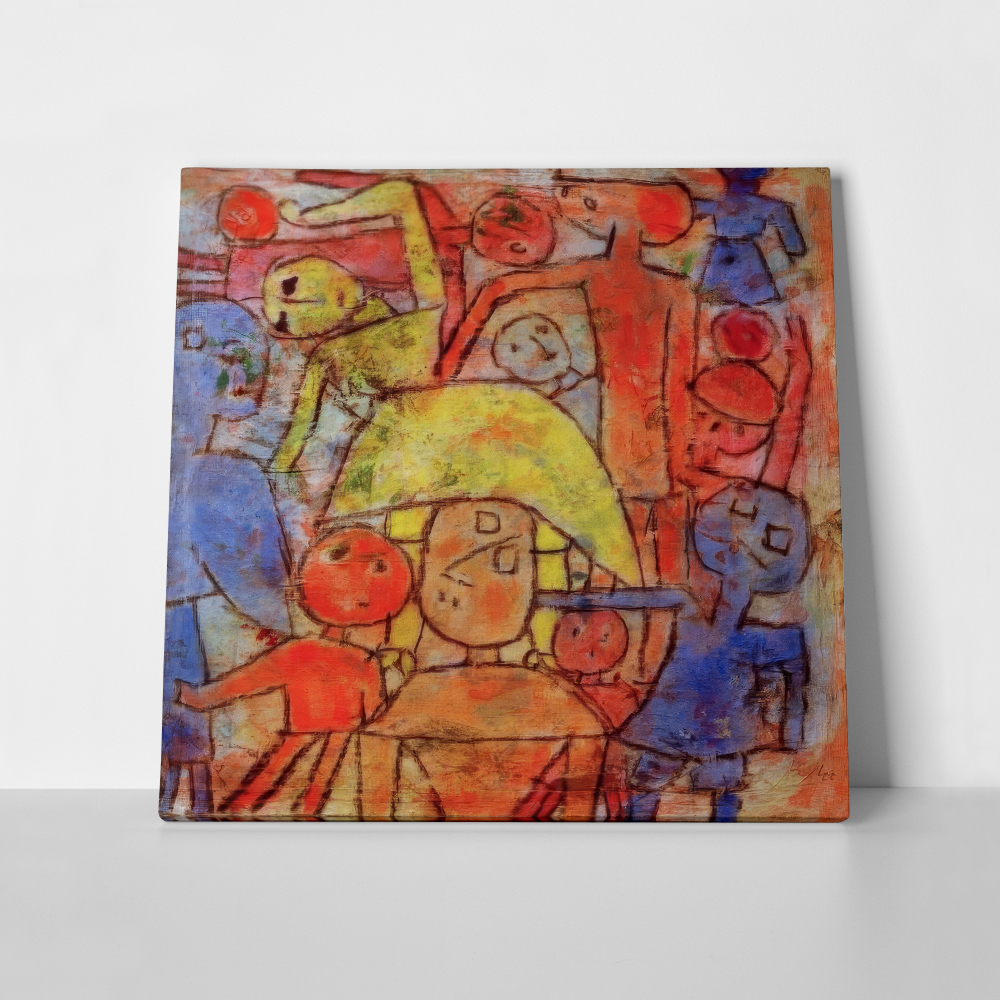Πίνακας σε καμβά PAUL KLEE - COLOURFUL GROUP