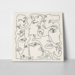 Πίνακας σε καμβά PICASSO - ABSTRACT CONTINUOUS LINE ART