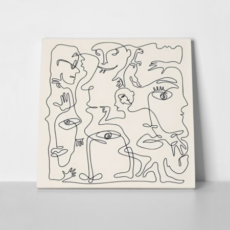 Πίνακας σε καμβά PICASSO - ABSTRACT CONTINUOUS LINE ART - Pablo Picasso
