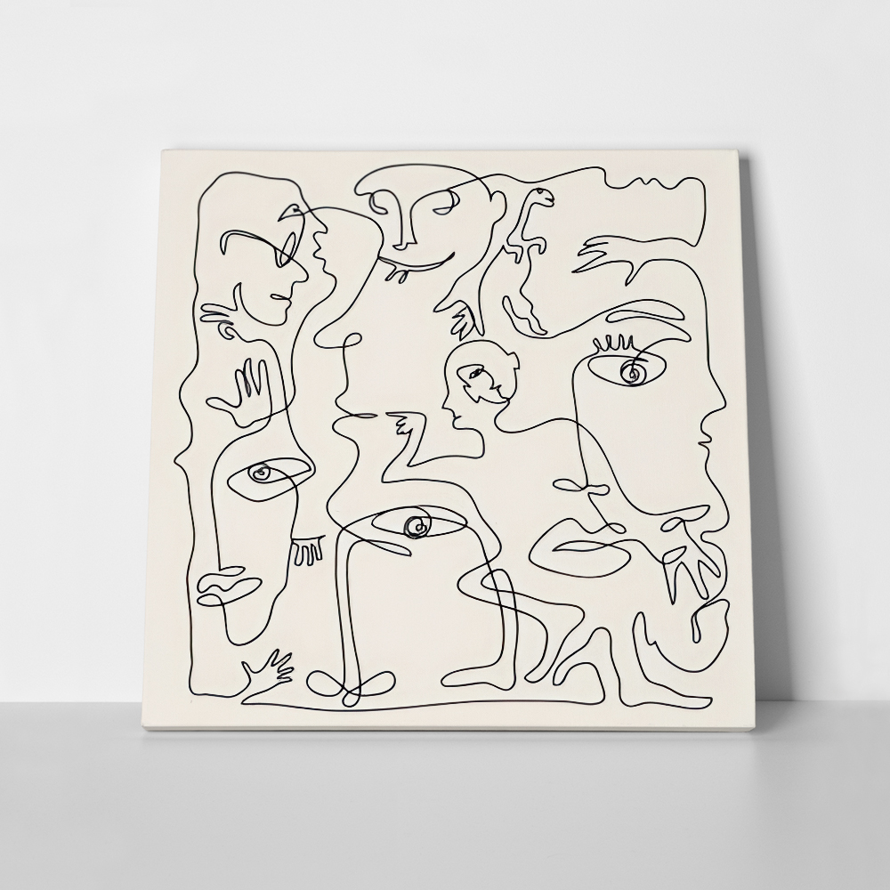 Πίνακας σε καμβά PICASSO - ABSTRACT CONTINUOUS LINE ART