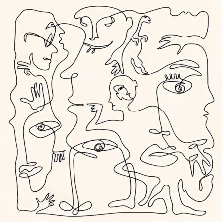 Πίνακας σε καμβά PICASSO - ABSTRACT CONTINUOUS LINE ART - Pablo Picasso Sticky 5