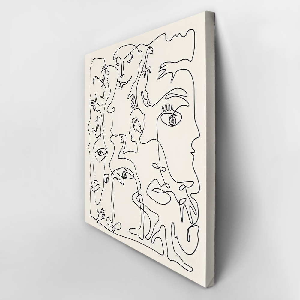 Πίνακας σε καμβά PICASSO - ABSTRACT CONTINUOUS LINE ART