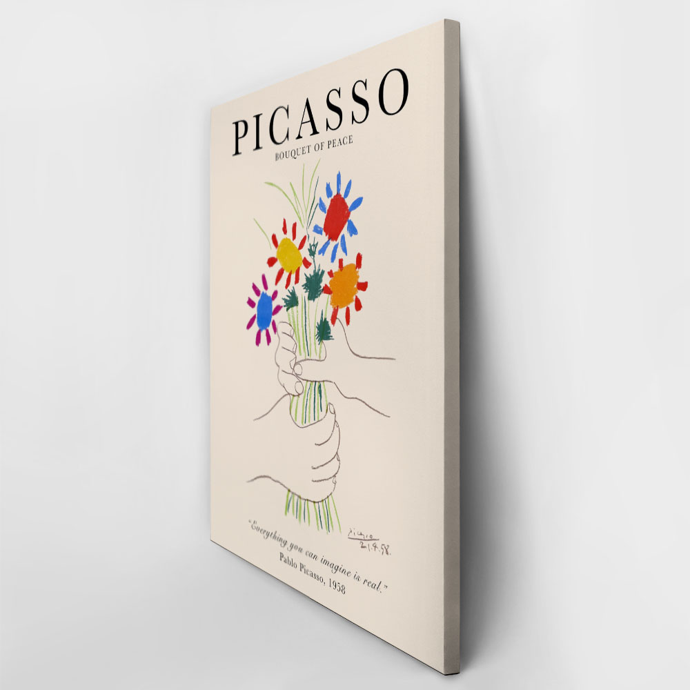 Πινακας σε καμβά PICASSO - BOUQUET OF PEACE