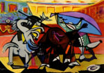 Πινακας σε καμβά PICASSO - BULLFIGHT 3