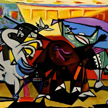 Πινακας σε καμβά PICASSO - BULLFIGHT 3 - Pablo Picasso Sticky 5