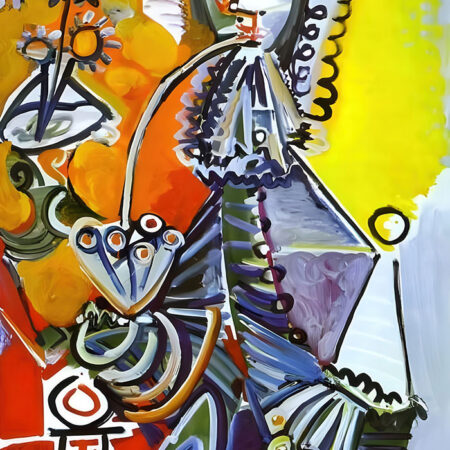Πινακας σε καμβά PICASSO - CAVALIER WITH PIPE - Pablo Picasso Sticky 5