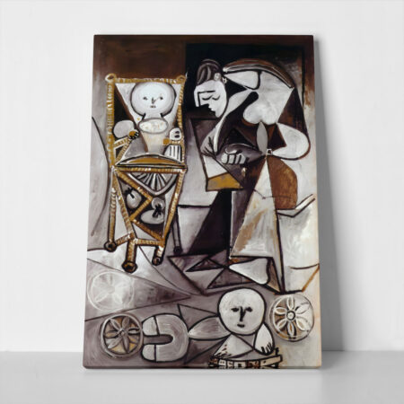 Πινακας σε καμβά PICASSO - DRAWING WOMAN SURROUNDED BY HER CHILDREN - Pablo Picasso