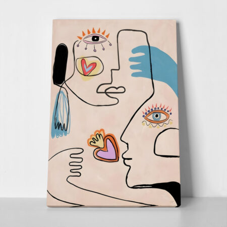 Πινακας σε καμβά PICASSO - EYES AND HEARTS ABSTRACT - Pablo Picasso