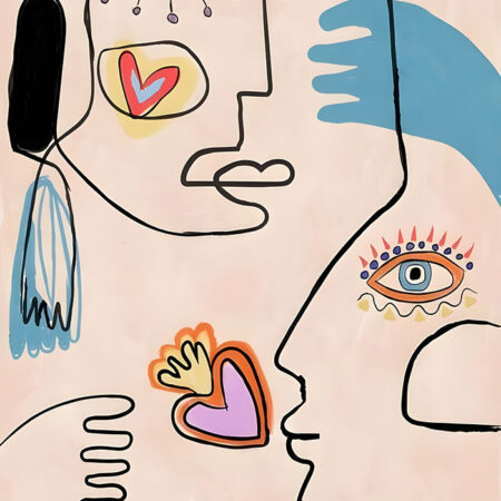 Πινακας σε καμβά PICASSO - EYES AND HEARTS ABSTRACT - Pablo Picasso Sticky 5
