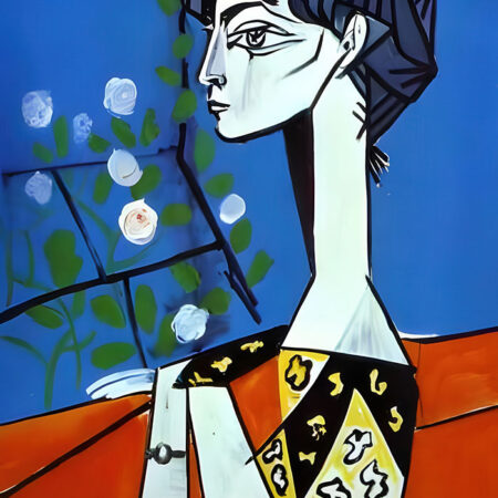 Πινακας σε καμβά PICASSO - JACQUELINE WITH FLOWERS - Pablo Picasso Sticky 5