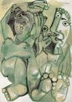 Πινακας σε καμβά PICASSO - MAN AND WOMAN 1968