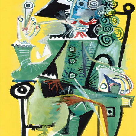 Πινακας σε καμβά PICASSO - MUSKETEER WITH A PIPE 1968 - Pablo Picasso Sticky 5