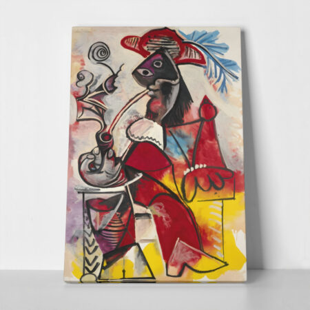 Πινακας σε καμβά PICASSO - MUSKETEER WITH A PIPE - Pablo Picasso