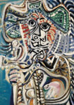 Πινακας σε καμβά PICASSO - MUSKETEER WITH SWORD