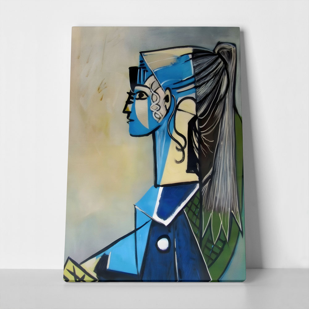 Πινακας σε καμβά PICASSO - PORTRAIT OF SYLVETTE DAVID IN GREEN CHAIR