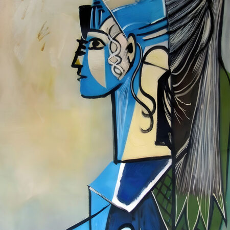 Πινακας σε καμβά PICASSO - PORTRAIT OF SYLVETTE DAVID IN GREEN CHAIR - Pablo Picasso Sticky 5