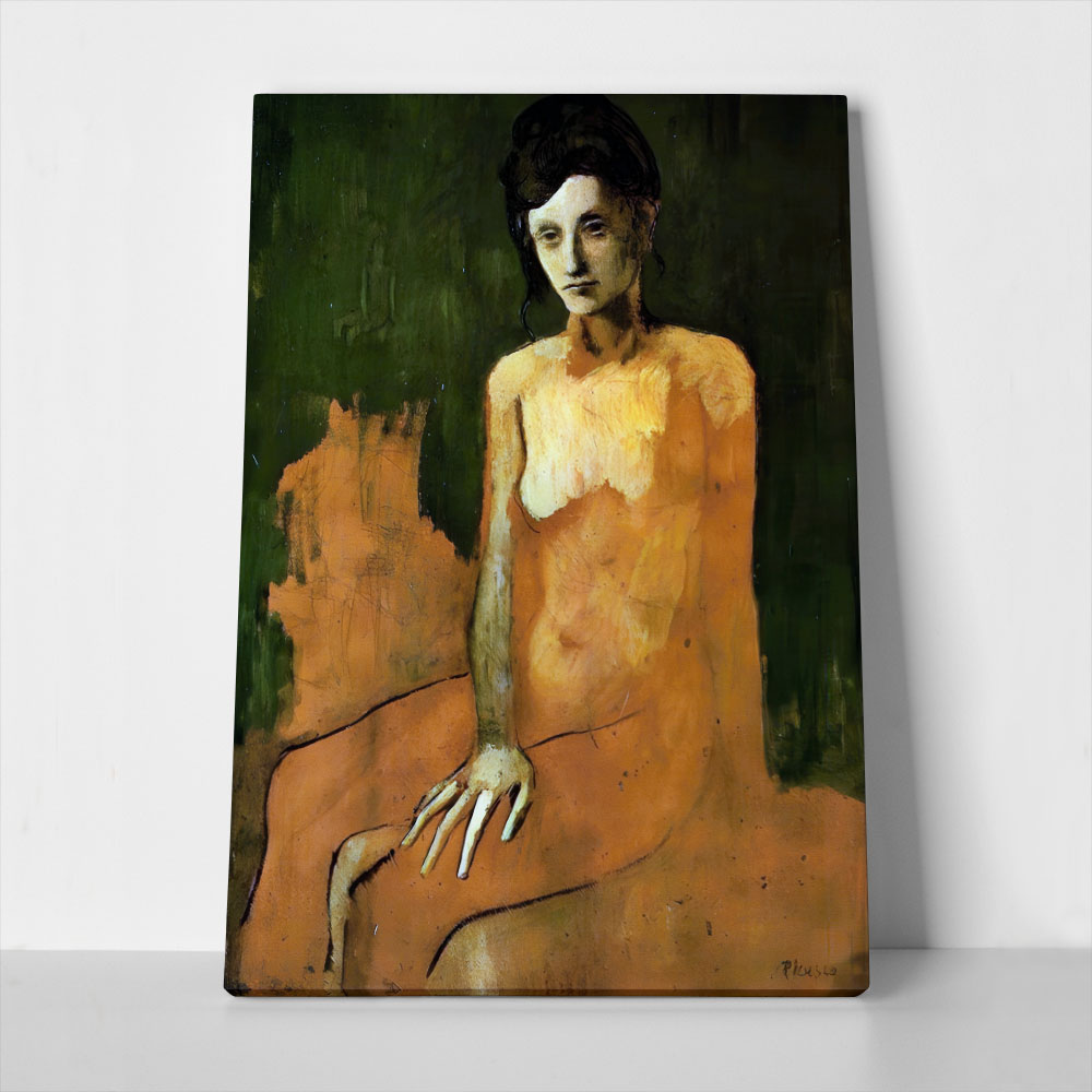 Πινακας σε καμβά PICASSO - SEATED FEMALE NUDE