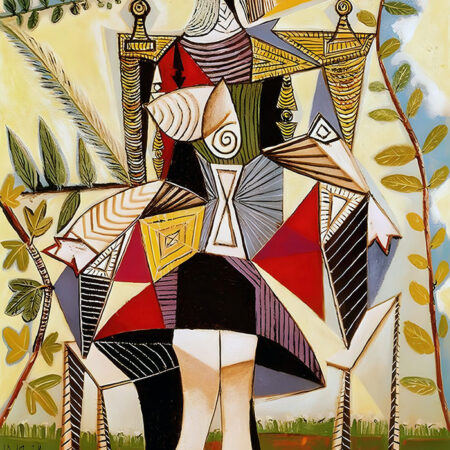 Πινακας σε καμβά PICASSO - SEATED WOMAN IN A GARDEN 1938 - Pablo Picasso Sticky 5