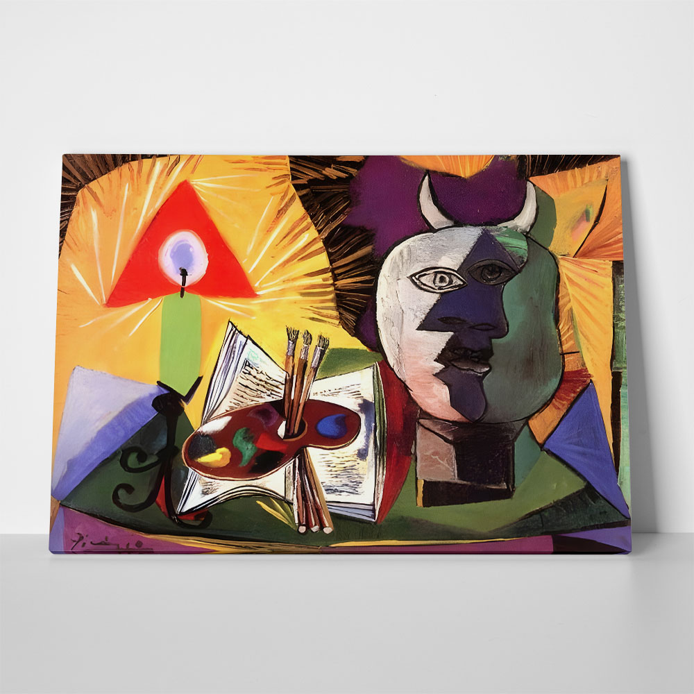 Πινακας σε καμβά PICASSO - STILL LIFE WITH CANDLE