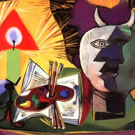 Πινακας σε καμβά PICASSO - STILL LIFE WITH CANDLE - Pablo Picasso Sticky 5
