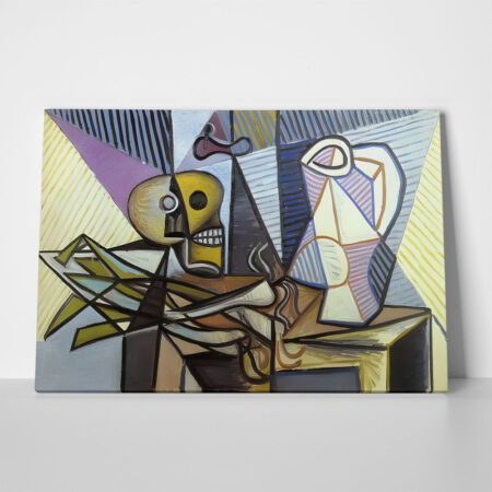 Πινακας σε καμβά PICASSO - STILL LIFE WITH SKULL LEEKS AND PITCHER 2 - Pablo Picasso