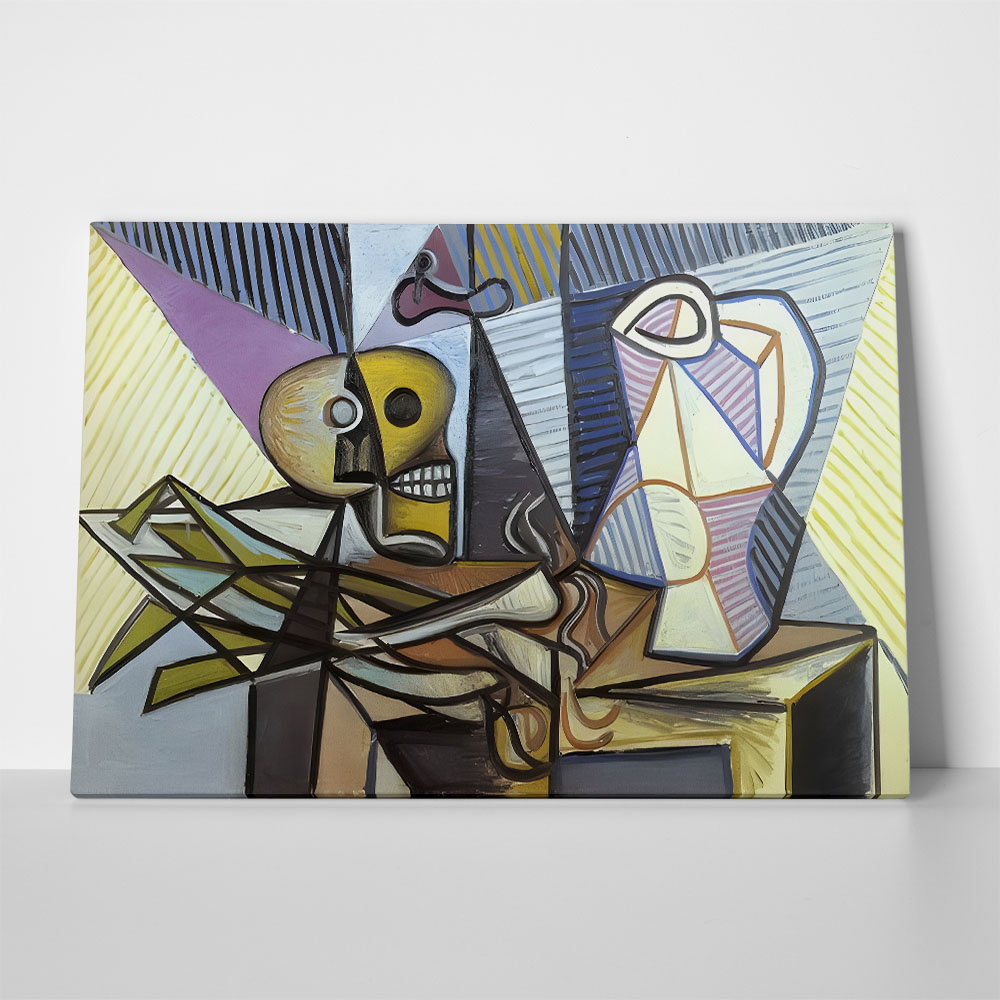 Πινακας σε καμβά PICASSO - STILL LIFE WITH SKULL LEEKS AND PITCHER 2