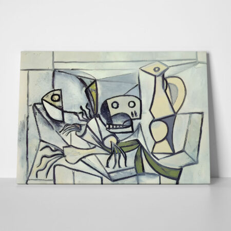 Πινακας σε καμβά PICASSO - STILL LIFE WITH SKULL LEEKS AND PITCHER - Pablo Picasso
