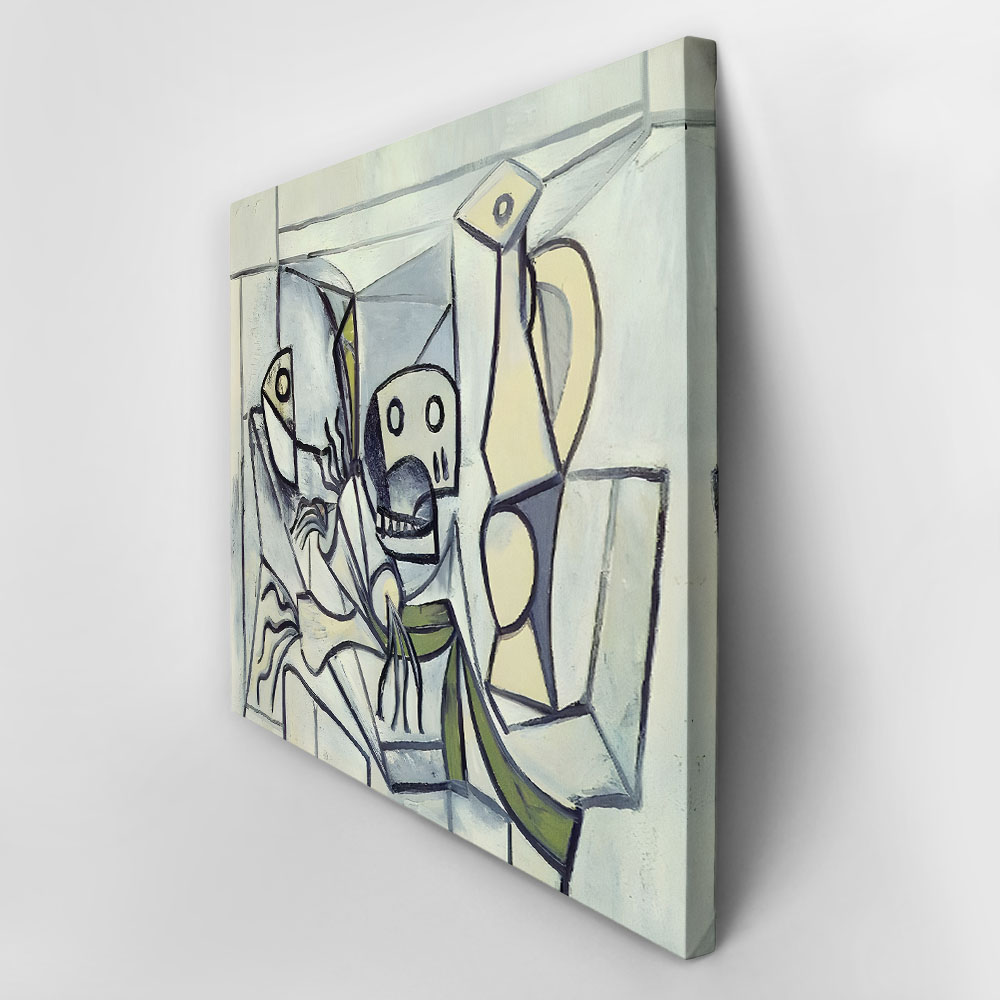 Πινακας σε καμβά PICASSO - STILL LIFE WITH SKULL LEEKS AND PITCHER
