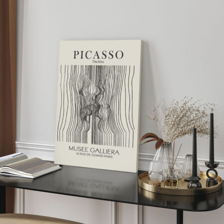 Πινακας σε καμβά PICASSO - THE KISS LINEART - Pablo Picasso