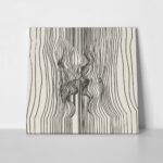 Πίνακας σε καμβά PICASSO - THE KISS LINEART SQUARE