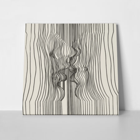 Πίνακας σε καμβά PICASSO - THE KISS LINEART SQUARE - Pablo Picasso Sticky 1