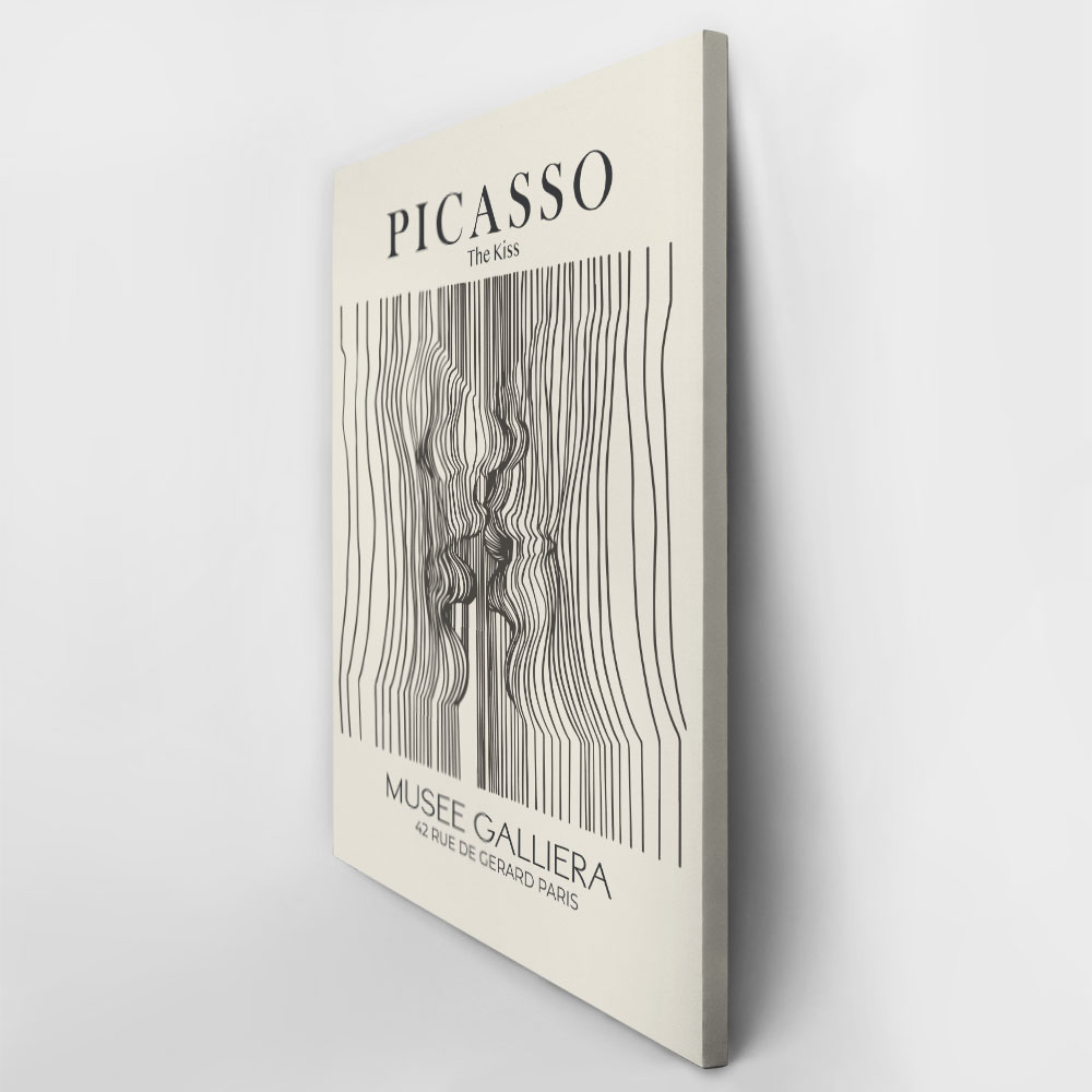 Πινακας σε καμβά PICASSO - THE KISS LINEART