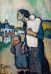 Πινακας σε καμβά PICASSO - THE MOTHER LEADING TWO CHILDREN