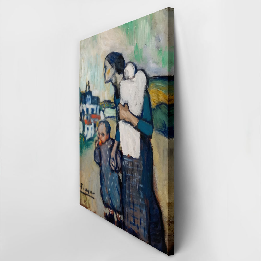 Πινακας σε καμβά PICASSO - THE MOTHER LEADING TWO CHILDREN