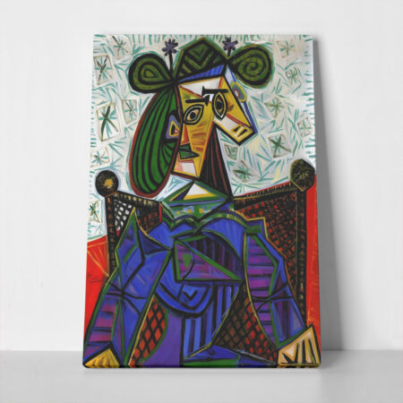 Πινακας σε καμβά PICASSO - WOMAN SITTING IN AN ARMCHAIR - Pablo Picasso