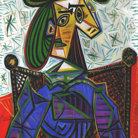 Πινακας σε καμβά PICASSO - WOMAN SITTING IN AN ARMCHAIR - Pablo Picasso Sticky 5