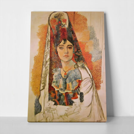 Πινακας σε καμβά PICASSO - WOMAN WITH A MANTILLA - Pablo Picasso