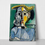 Πινακας σε καμβά PICASSO - WOMAN WITH A YELLOW HAT