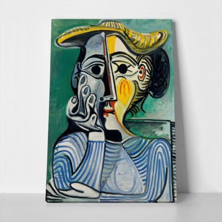 Πινακας σε καμβά PICASSO - WOMAN WITH A YELLOW HAT - Pablo Picasso