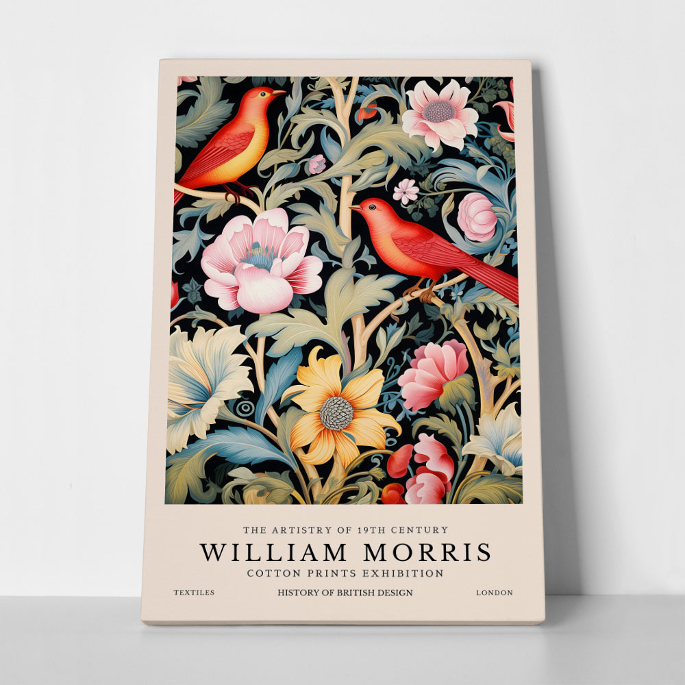 Πινακας σε καμβά WILLIAM MORRIS - BIRD 1