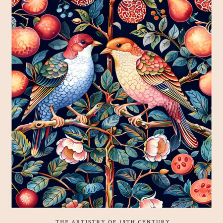 Πινακας σε καμβά WILLIAM MORRIS - BIRD 4 - William Morris Sticky 5