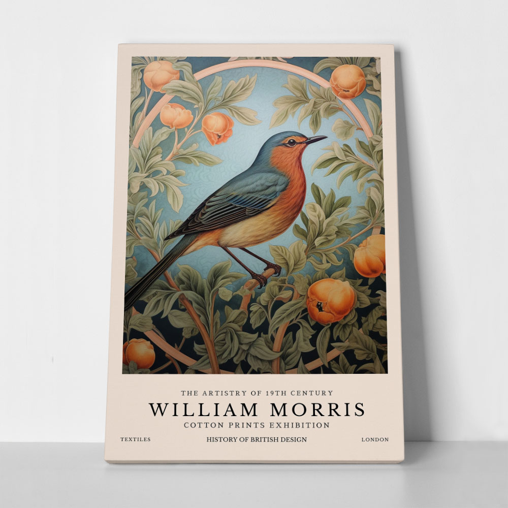 Πινακας σε καμβά WILLIAM MORRIS - BIRD 6