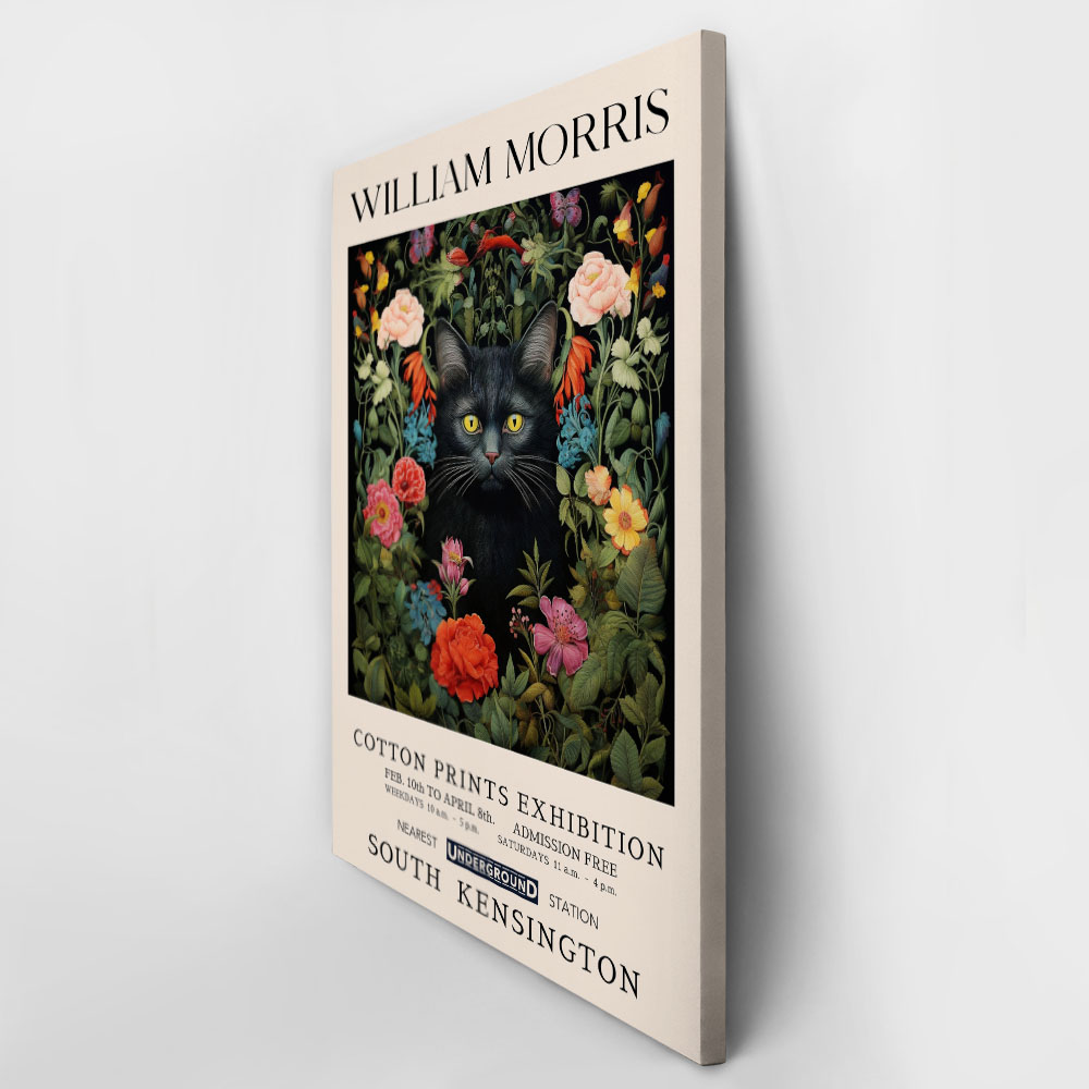 Πινακας σε καμβά WILLIAM MORRIS - BLACK CAT