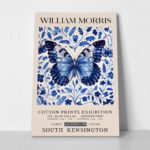 Πινακας σε καμβά WILLIAM MORRIS - BLUE BUTTERFLY 1