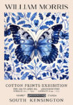 Πινακας σε καμβά WILLIAM MORRIS - BLUE BUTTERFLY 1